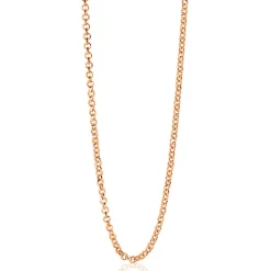 42 cm ZINZI zilveren jasseron ketting rosé verguld ZILC-J42R