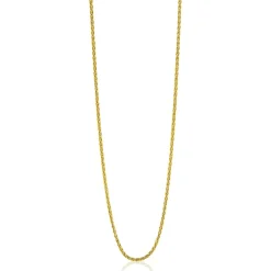 60 cm ZINZI zilveren palmier ketting geel verguld ZILC-P60G