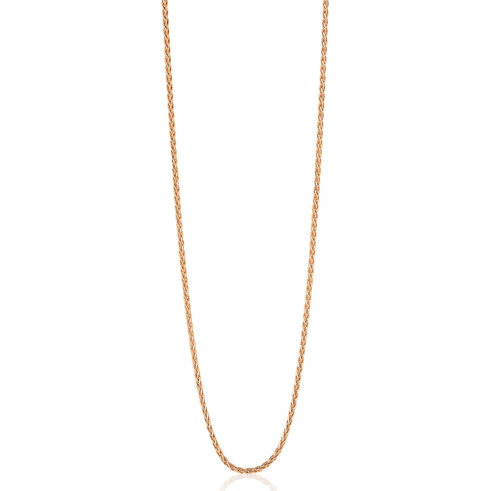45 cm ZINZI zilveren palmier ketting rosé verguld ZILC-P45R