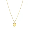 13.5 mm ZINZI gold plated zilveren coin hanger met parelrand voor gravure ZIH2651G (zonder collier)