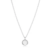 13.5 mm ZINZI zilveren coin hanger met parelrand voor gravure ZIH2651 (zonder collier)