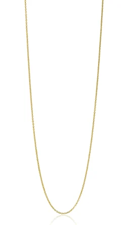 42cm ZINZI Gold 14 krt anker ketting 0,7mm breed, ideaal om je hanger aan te bevestigen ZGLA42-07