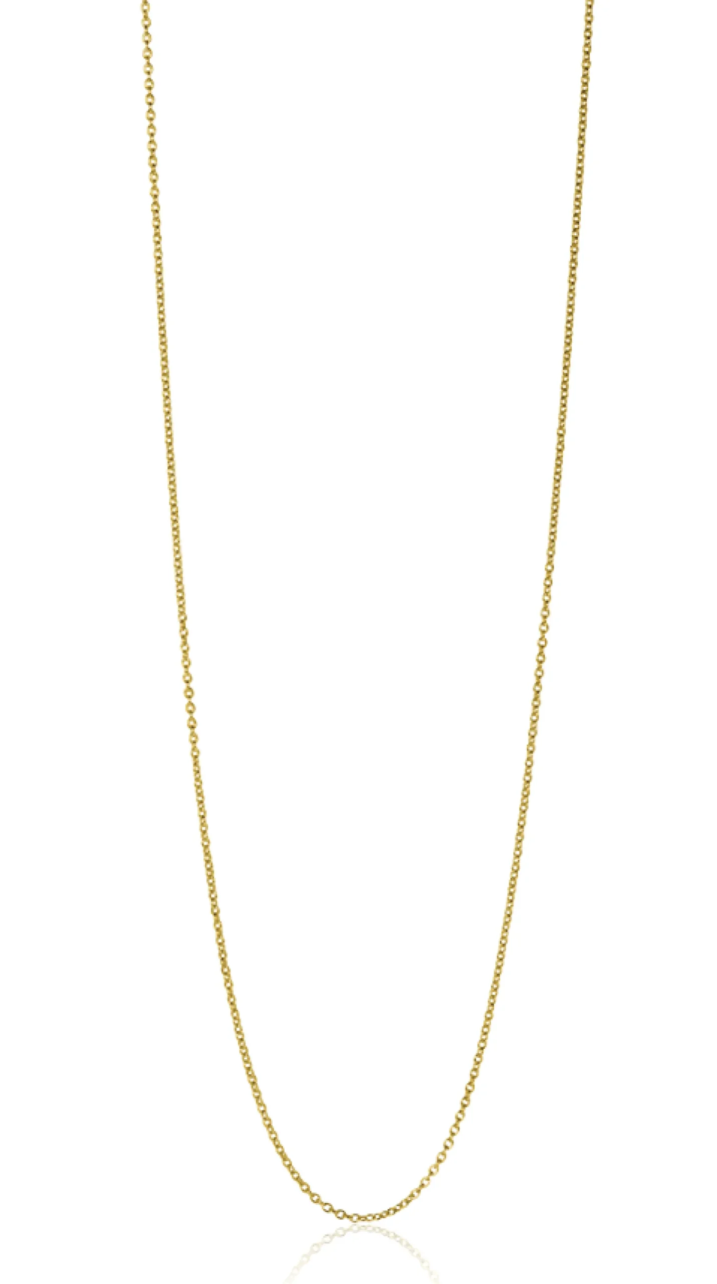 45cm ZINZI Gold 14 krt anker ketting 0,7mm breed, ideaal om je hanger aan te bevestigen ZGLA45-07
