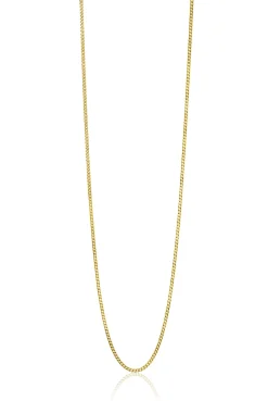 42cm ZINZI Gold 14 krt gourmet ketting 0,8mm breed, ideaal om je hanger aan te bevestigen ZGLG42-08