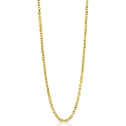 45cm ZINZI gold plated zilveren anker ketting ZILC-A45G