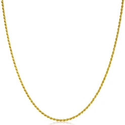 42cm ZINZI gold plated zilveren koord ketting ZILC-K42G
