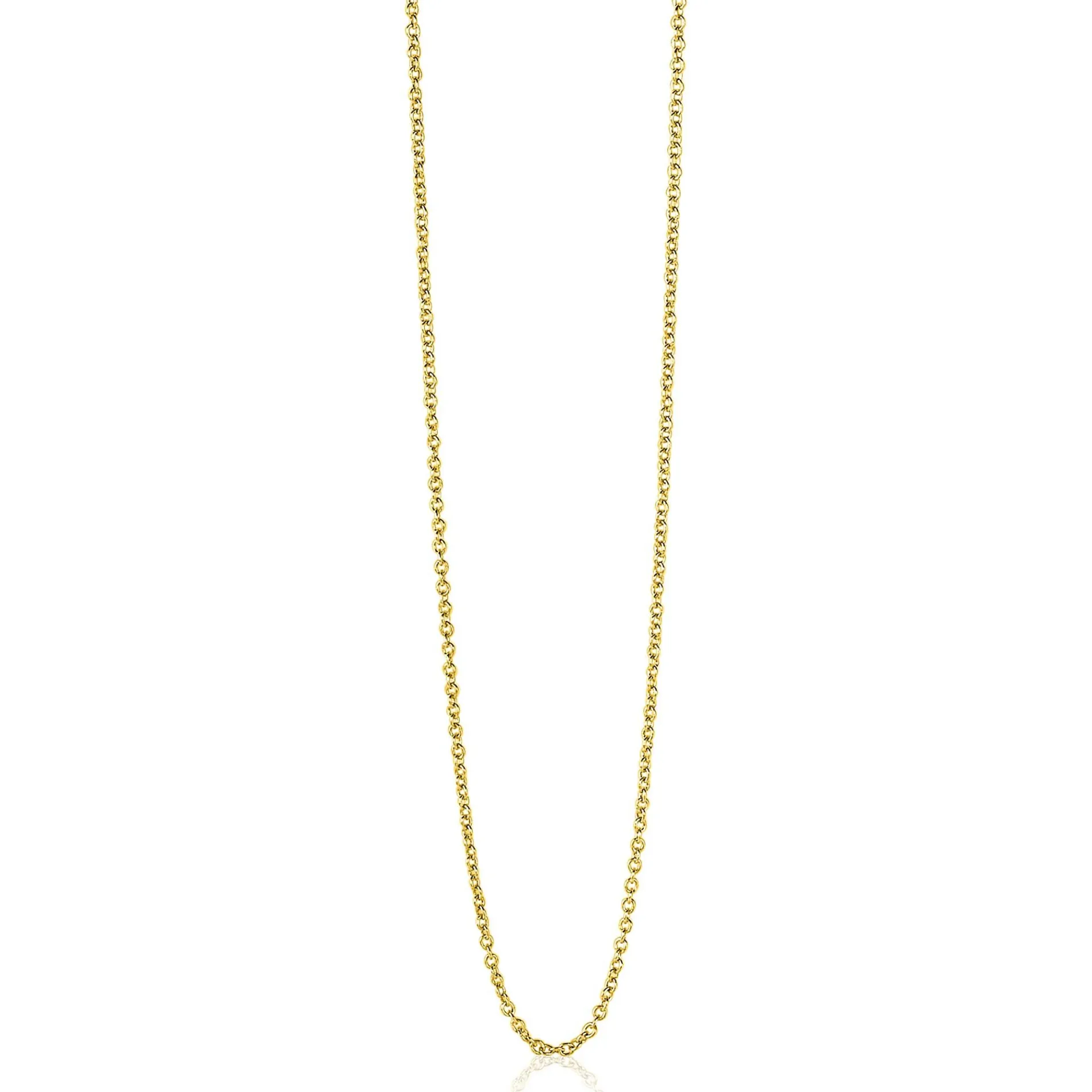 70cm ZINZI zilveren anker ketting geel verguld ZILC-A70G