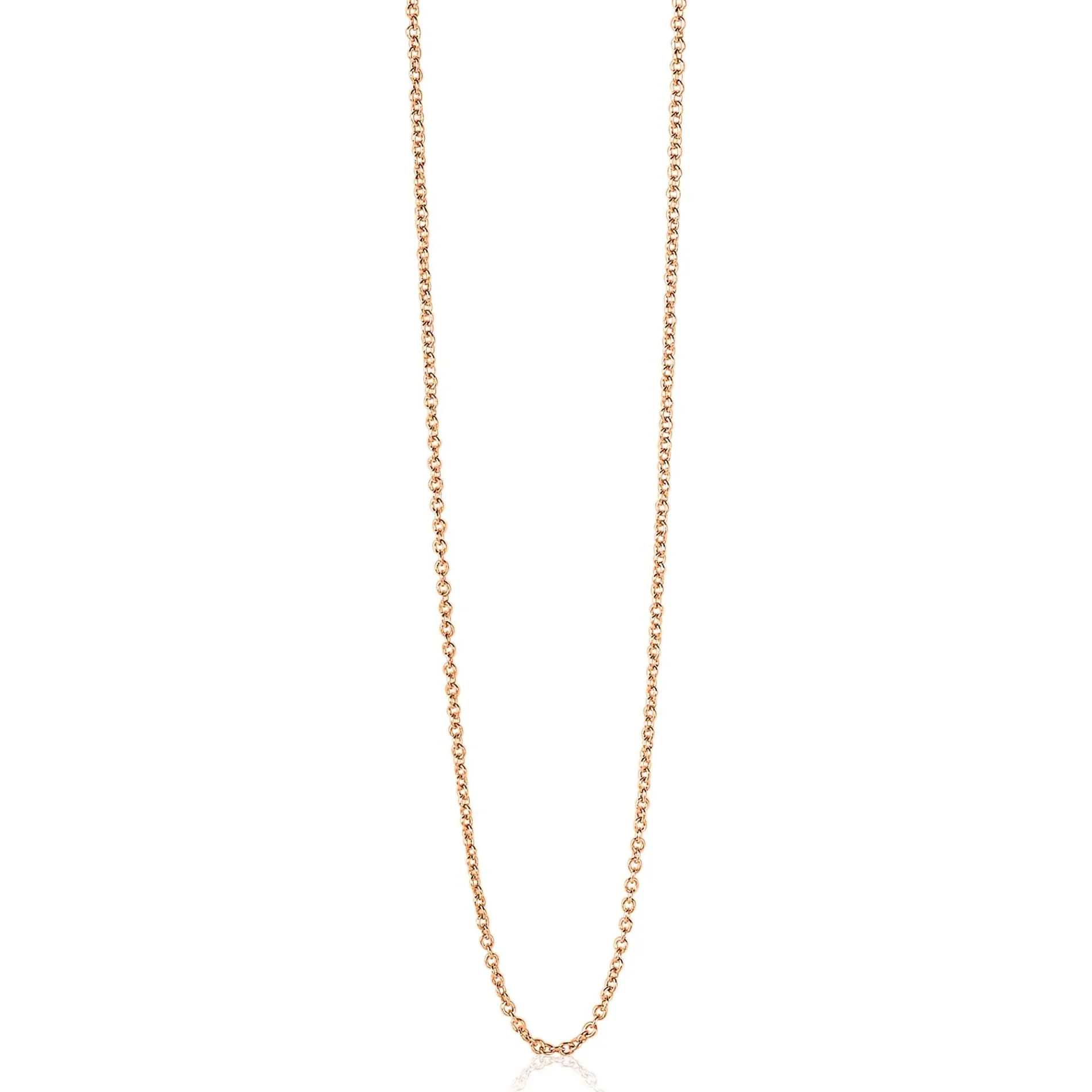 45cm ZINZI zilveren anker ketting rosé verguld ZILC-A45R