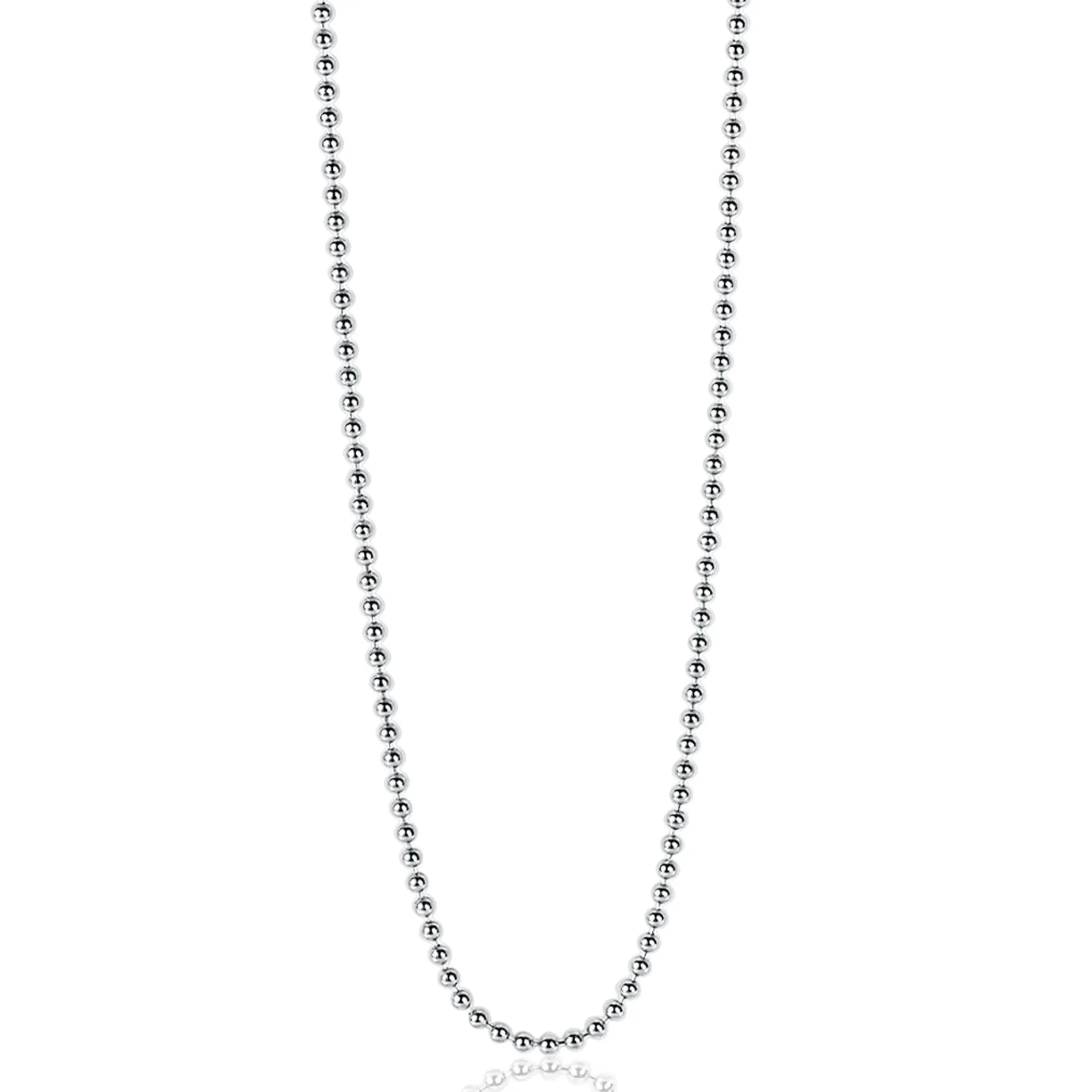 60cm ZINZI zilveren bolletjes ketting ZILC-B60