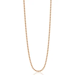 60cm ZINZI zilveren bolletjes ketting rosé verguld ZILC-B60R