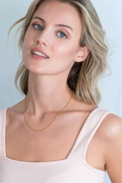 45cm ZINZI zilveren collier geel verguld bol 2mm ZI45BOLG