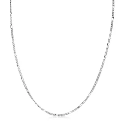 42cm ZINZI zilveren figaro ketting ZILC-F42