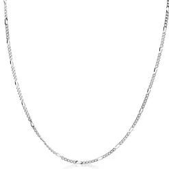42cm ZINZI zilveren figaro ketting ZILC-F42