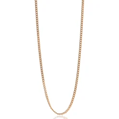 42cm ZINZI zilveren gourmet ketting rosé verguld ZILC-G42R