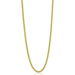 45cm ZINZI zilveren gourmet ketting geel verguld ZILC-G45G