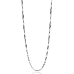 60cm ZINZI zilveren gourmet ketting. ZILC-G60