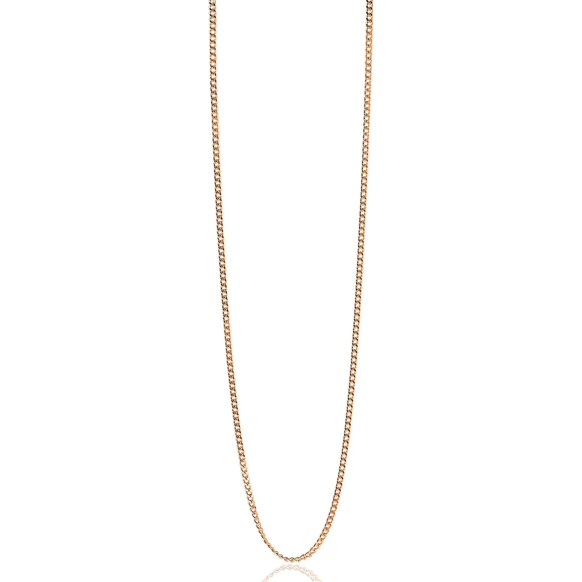 90cm ZINZI zilveren gourmet ketting rosé verguld ZILC-G90R