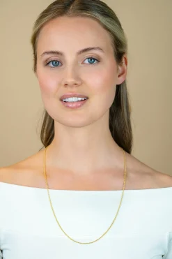 60cm ZINZI zilveren jasseron ketting geel verguld ZILC-J60G