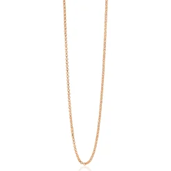 90cm ZINZI zilveren jasseron ketting geel verguld ZILC-J90R