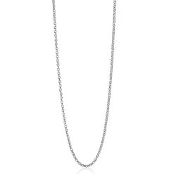 45cm ZINZI zilveren jasseron ketting ZILC-J45