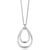 70cm ZINZI zilveren ketting met luxe ovale hanger 45mm, valt lang om de hals ZIC2489
