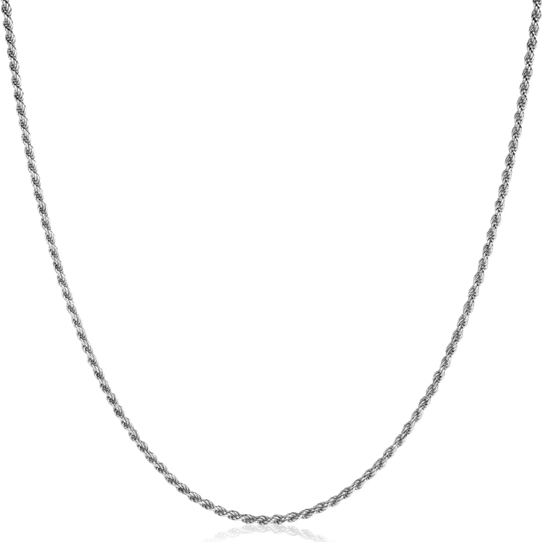 42cm ZINZI zilveren koord ketting ZILC-K42