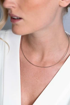 43cm Zinzi zilveren omega collier 1mm breed ZIOM1-43
