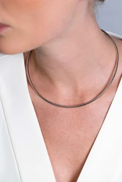 43cm Zinzi zilveren omega collier 3mm breed ZIOM3-43