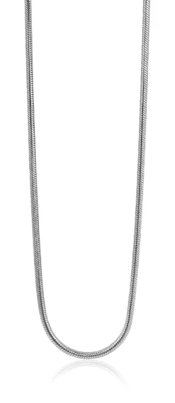 45cm Zinzi zilveren slangen collier 1,5mm breed ZISL15-45
