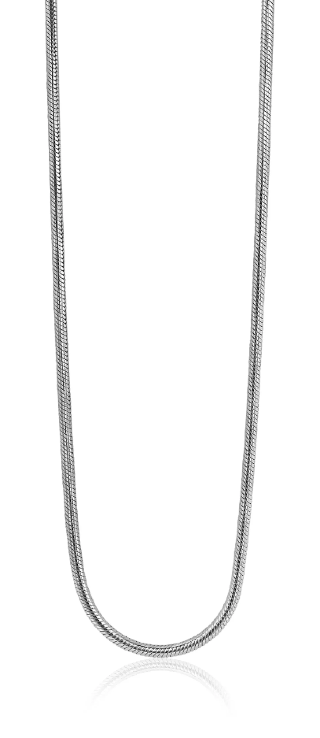 50cm Zinzi zilveren slangen collier 1,5mm breed ZISL15