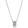 Mart Visser by ZINZI zilveren ketting 45cm met strakke rechte hanger, drie banen bezet met witte zirconia's MVC18