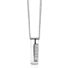 Mart Visser by ZINZI zilveren ketting met strakke rechte hanger glad wit 45cm MVC17