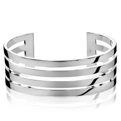 Mart Visser by ZINZI zilveren klem armband breed glad 24mm MVA1