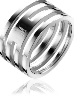Mart Visser by ZINZI zilveren ring glad MVR1