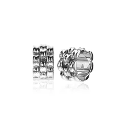 Mart Visser by ZINZI zilveren brede schakel oorringen met luxe scharniersluiting 15 x 8mm MVO22