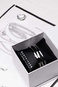 Mart Visser by ZINZI zilveren multi-look klem armband 16mm, organisch gevormd MVA25