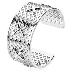 Mart Visser by ZINZI zilveren fantasie klem armband glad 28mm MVA15