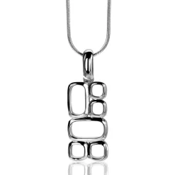 Mart Visser by ZINZI zilveren hanger glad MVH3 (zonder collier)