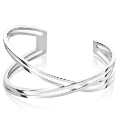 Mart Visser by ZINZI zilveren fantasie klem armband glad 30mm MVA12