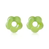 26mm oorbedels bloem lichtgroen kunststof ZICH2720G