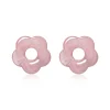 26mm oorbedels bloem roze kunststof ZICH2720R