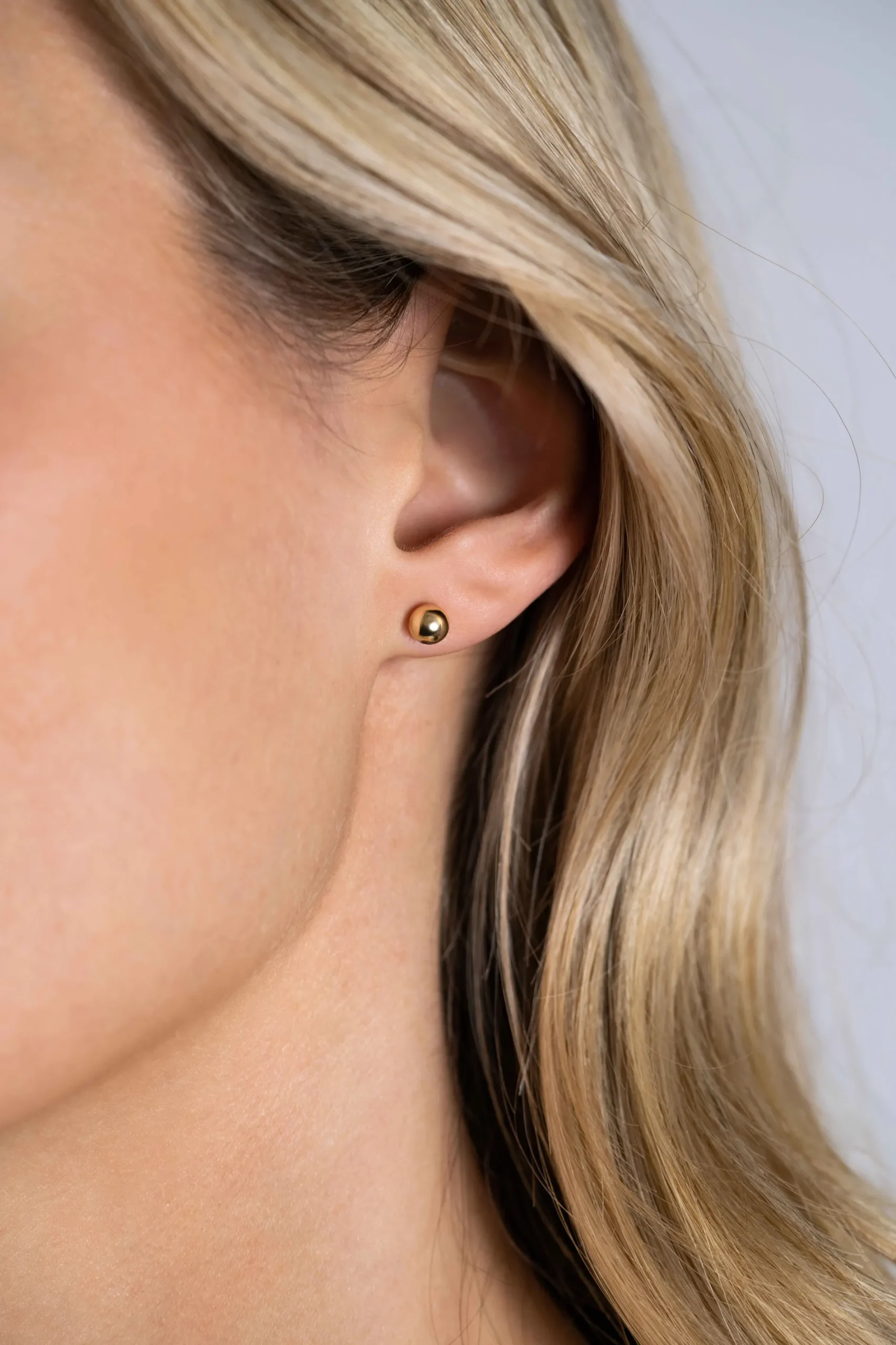 5mm ZINZI Gold 14 krt gouden glanzende bol oorknoppen ZGO395