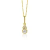 12mm ZINZI Gold 14 krt gouden fantasie hanger bezet met witte zirkonia's ZGH545 (zonder collier)