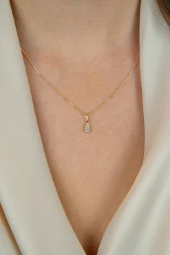 12mm ZINZI Gold 14 krt gouden fantasie hanger bezet met witte zirkonia's ZGH545 (zonder collier)