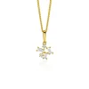 13mm ZINZI Gold 14 krt gouden fantasie hanger met rechthoekige en ronde zirkonia's ZGH511 (zonder collier)