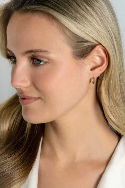 13mm ZINZI Gold 14 krt gouden oorringen met bolletjes design met luxe klapsluiting 13mm x 3,3mm buis ZGO432