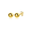 4mm ZINZI Gold 14 krt gouden glanzende bol oorknoppen 4mm ZGO394