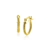 11,5mm ZINZI Gold 14 krt gouden oorringen trendy bewerkte buis 1,6mm breed ZGO330