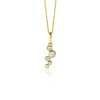 17mm ZINZI Gold 14 krt gouden hanger met ronde zettingen bezet met witte zirkonia's ZGH513 (zonder collier)