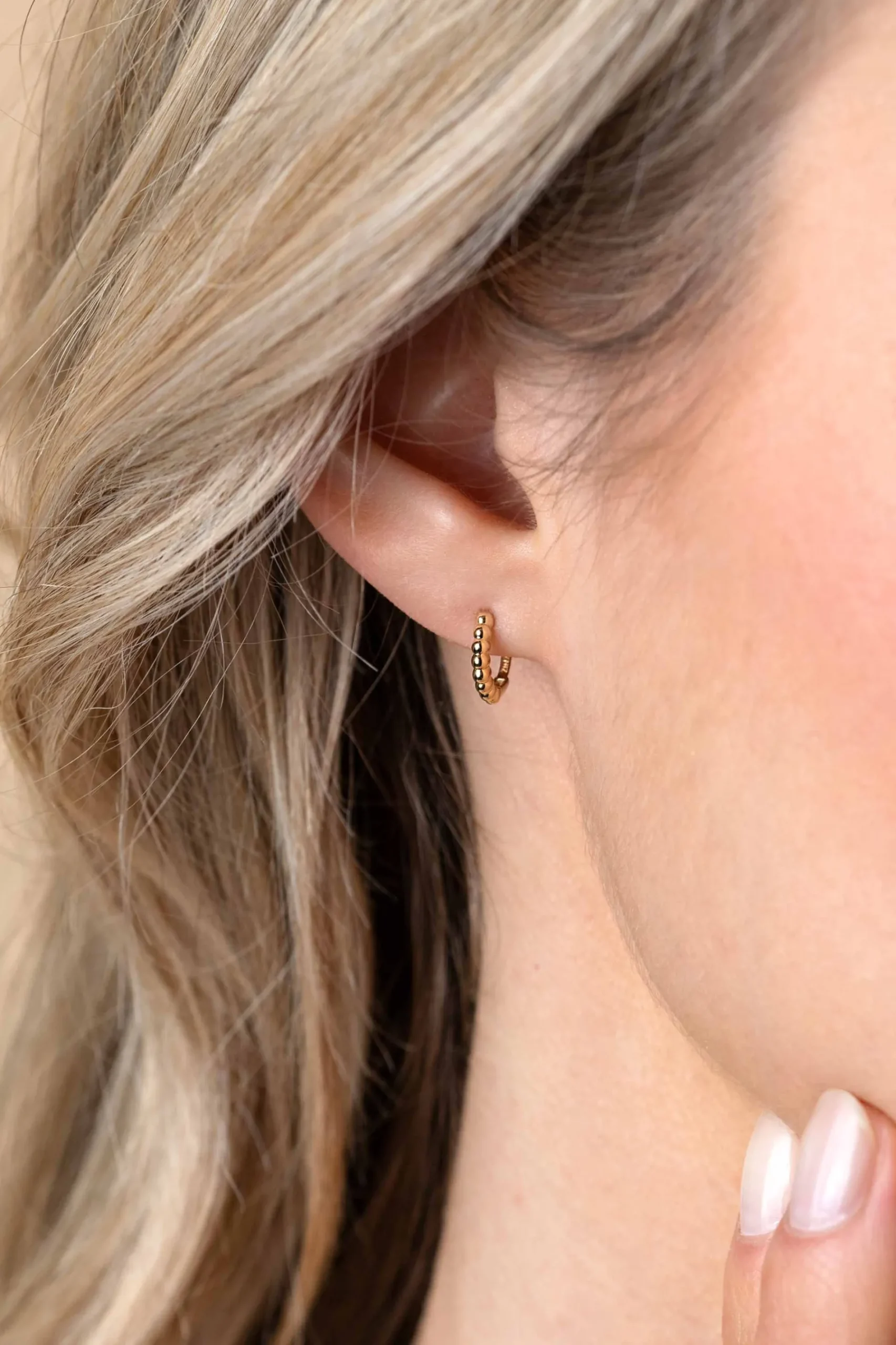 10mm ZINZI Gold 14 krt gouden oorringen bolletjes motief met luxe sluiting 10 x 1,7mm ZGO399CR